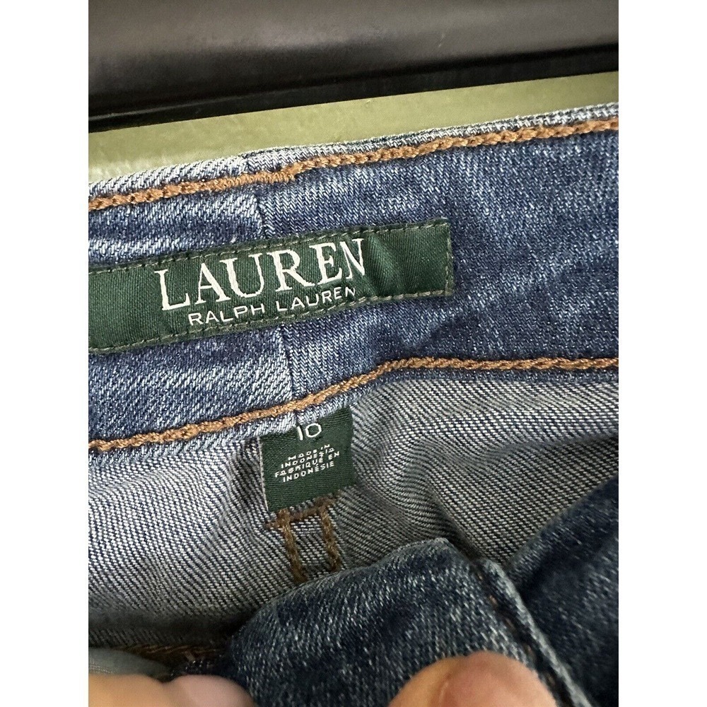 Lauren Ralph Lauren LRL Jeans Straight Leg Women’s Size 10 Classic Dark Wash - Picture 3 of 11